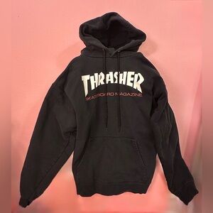 Thrasher Black and White Skateboard Magazine Hoodie